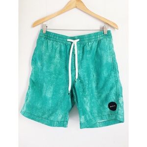 RVCA green swim trunks medium